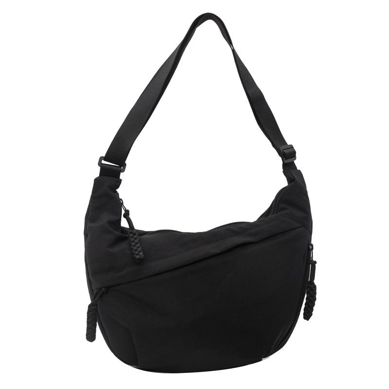 🏆5k sold this week!🔥Designer Direct Sales👜Women's Fashion Plain Color Nylon Crossbody Hobo Bag