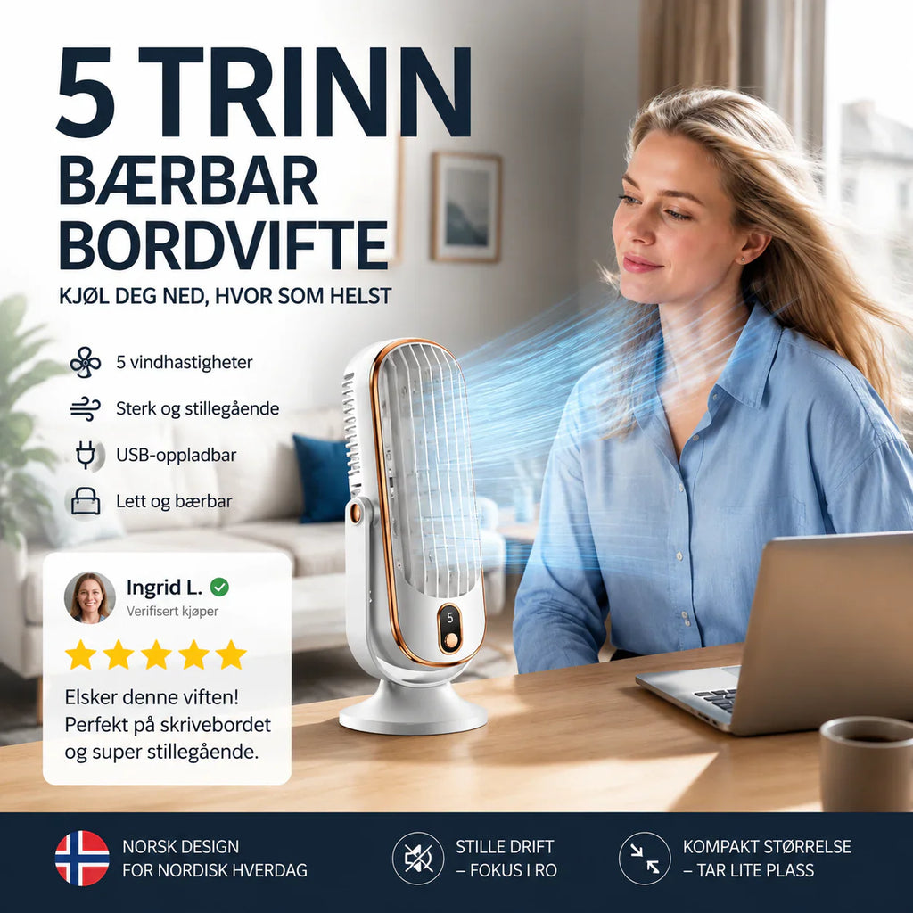 🥳2026 HOT SALE🥳💞50K+ SOLD!💨🌙 50% OFF! Portable Table Fan – 5 speeds, ultra‑quiet, gentle breeze. Perfect for bedroom or office. Stay cool without noise! 😴✨