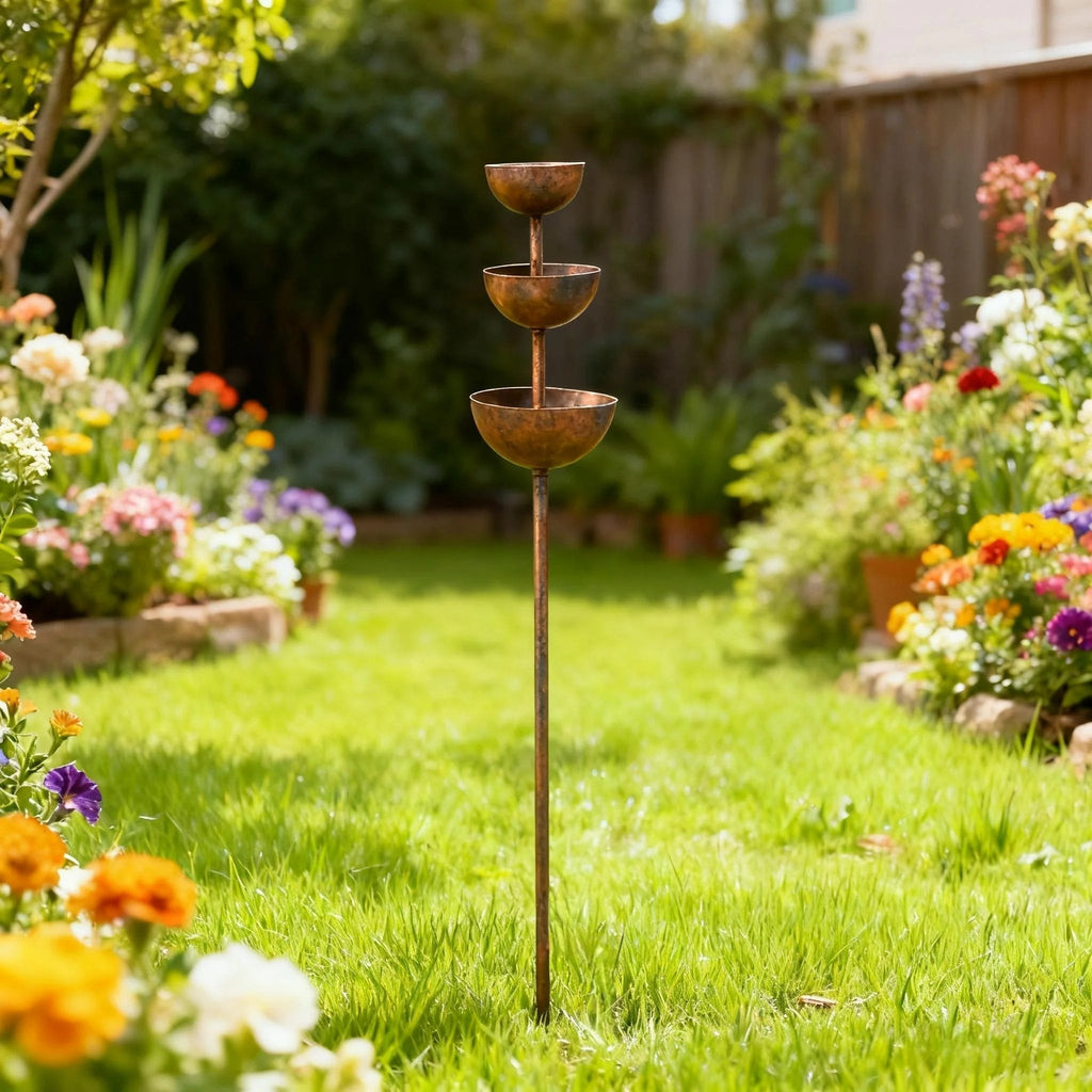 🐦Final Hours Flash Sale ￡12.99!!⚡ Rain Catcher - Plant Support 🌧️Metal Garden Ornament