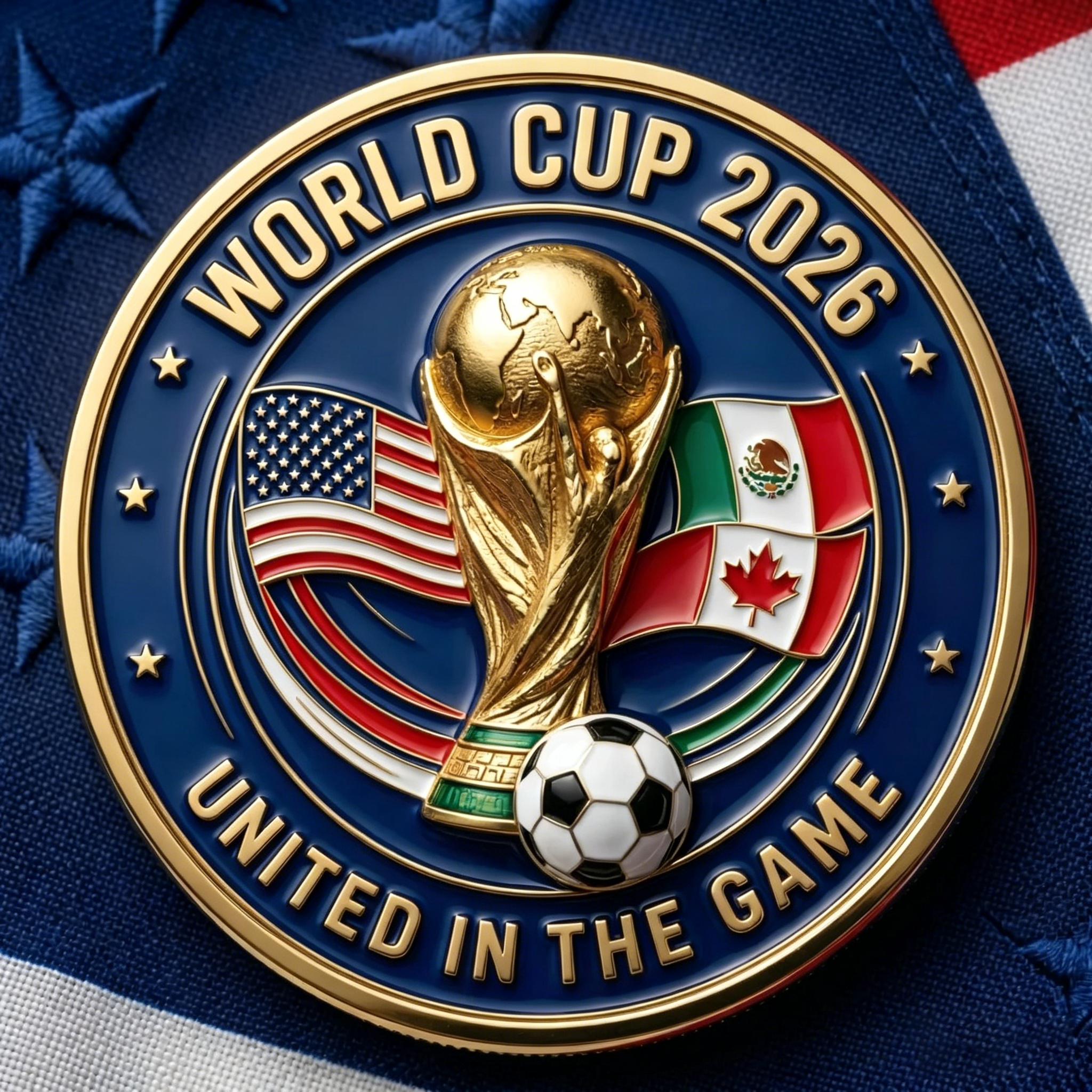 🏆 Flash Sale: 60% OFF ⚽ Soccer Fan Gift 🎁World Cup 2026 Coin:  USA Canada Mexico Match Day Keepsake Football Collectible