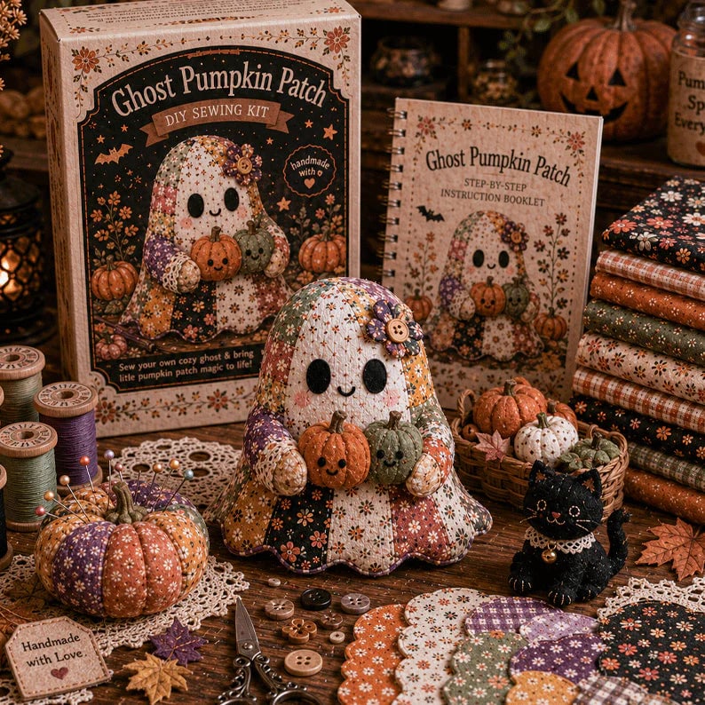 🔥49% Off Last Day - 👻 Little Ghost’s Cozy Halloween DIY Patchwork Kit
