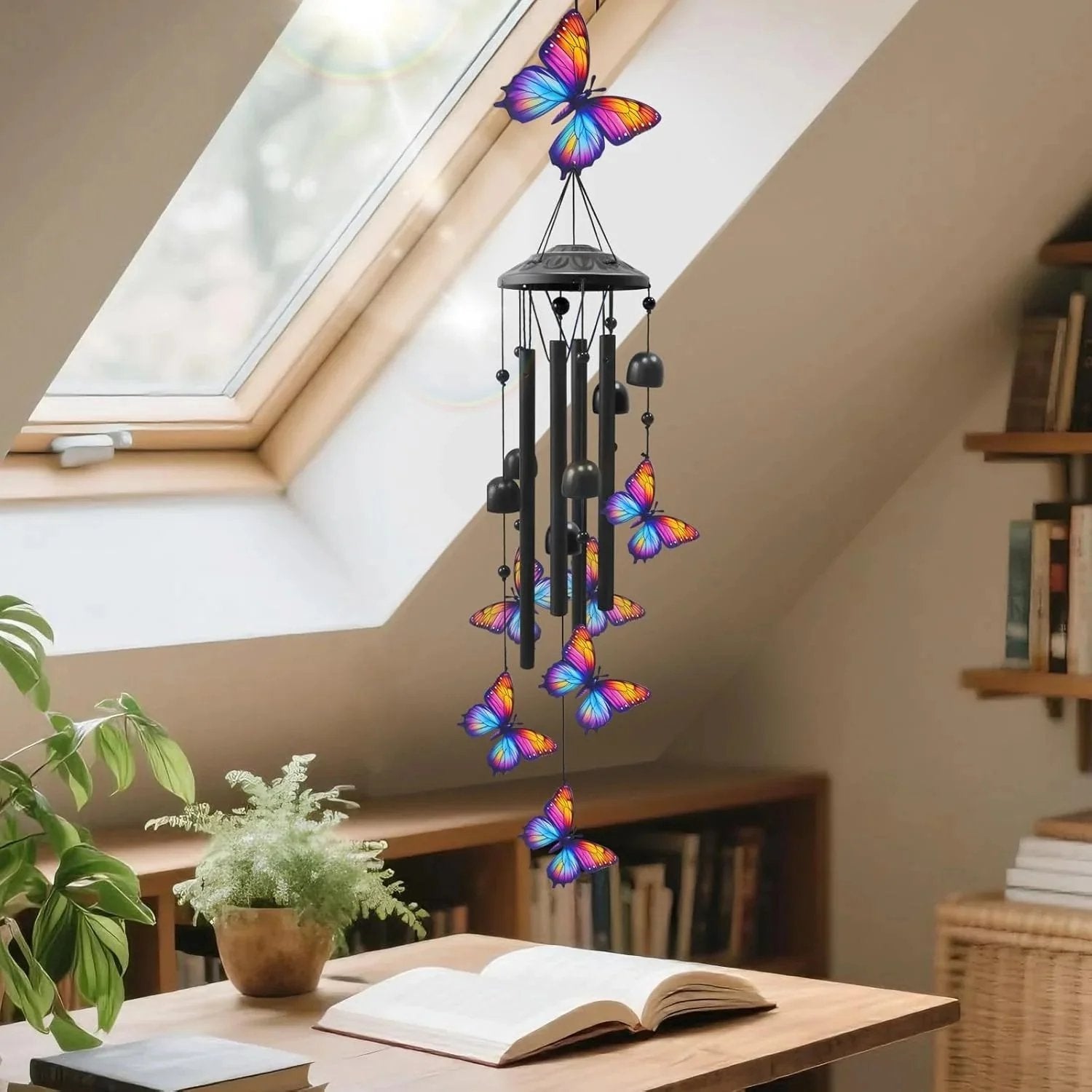 🐦Vintage Colorful Hummingbird Wind Chime with Metal Tubes and Bells