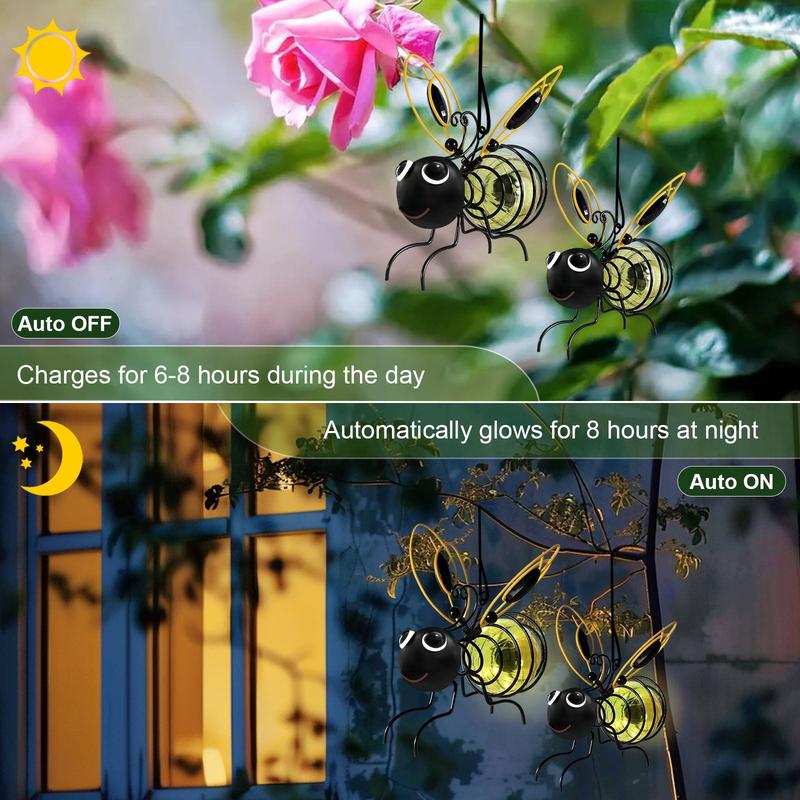 ⏳Time-Limited Special🐝 Solar Powered Hanging Bee Garden Light - Perfect Gift For Plant Lovers ❤️