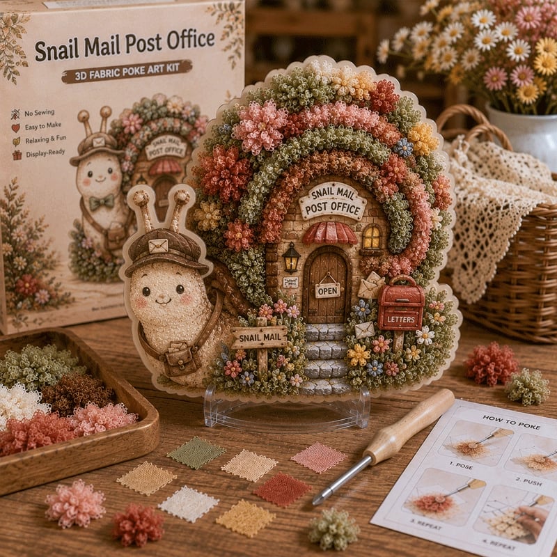 🏡 No-Sew 3D Textile Art Kit: Fairy Village ✨