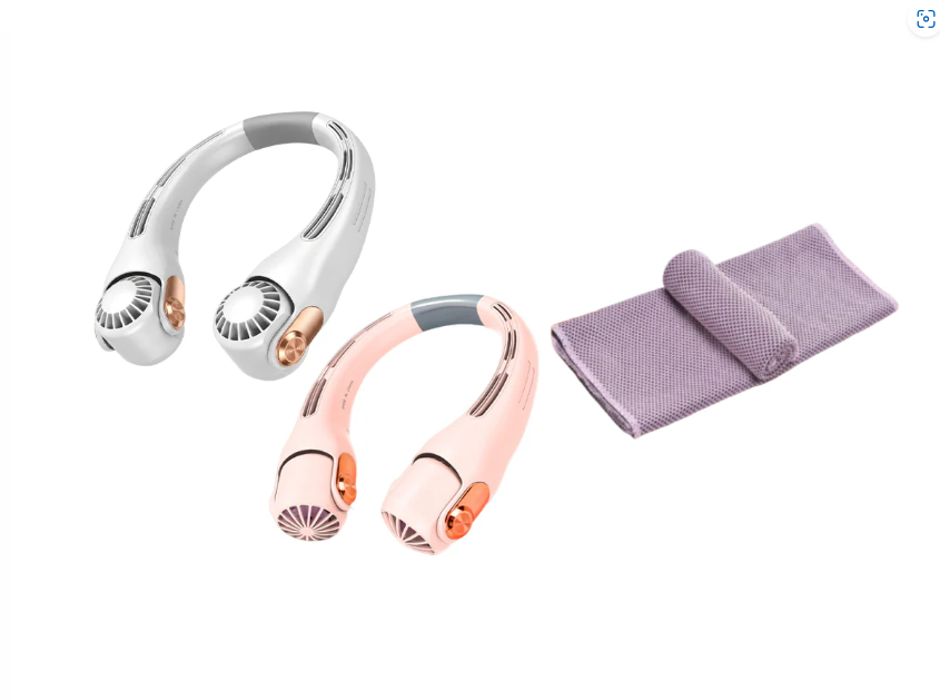 🥳2026 HOT SALE🥳💨 50% OFF!🍃 Neck Air Conditioner Fan – Ultra‑quiet, 360° rotating, 3 speeds. Hands‑free cooling, long battery. Summer essential! 😎🌬️