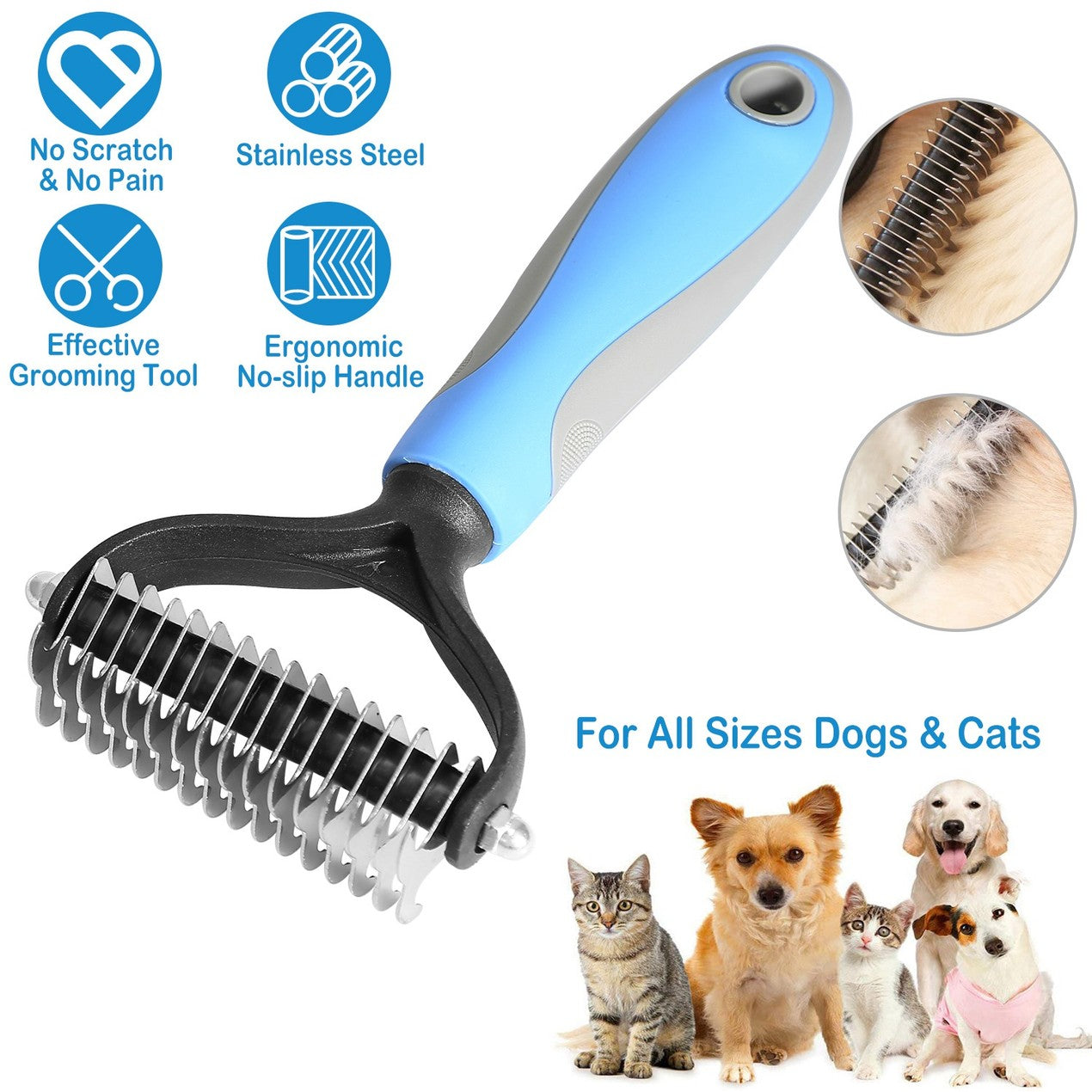 🐾  Last Day Special Price!  🏆 Professional Deshedding Tool For Dogs And Cats – Gentle On Skin, Efficient Grooming & Comfortable Grip Design ✂️