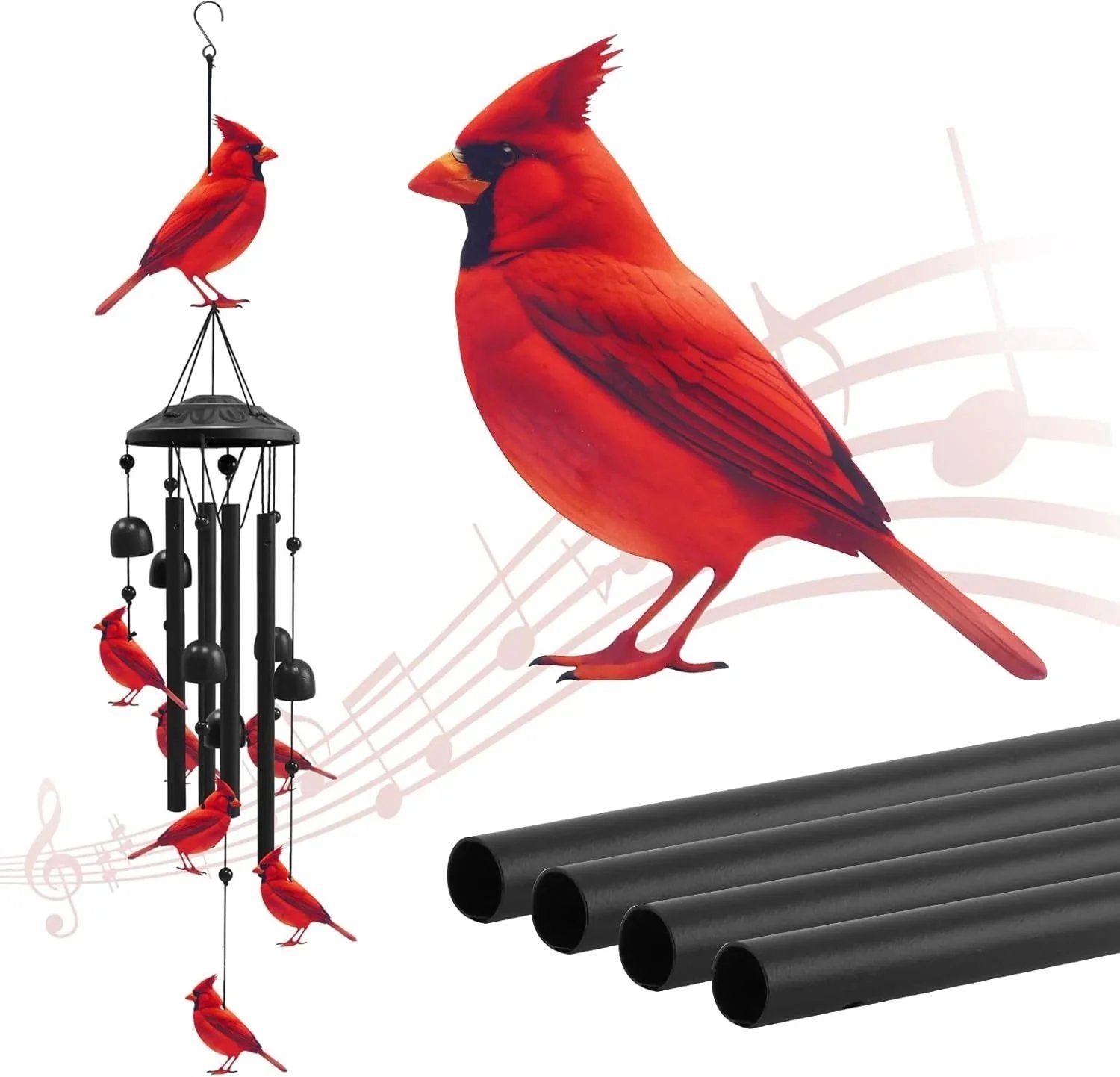 🐦Vintage Colorful Hummingbird Wind Chime with Metal Tubes and Bells