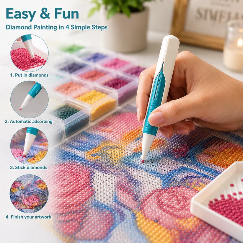 Automatic diamond painting bead dispenser