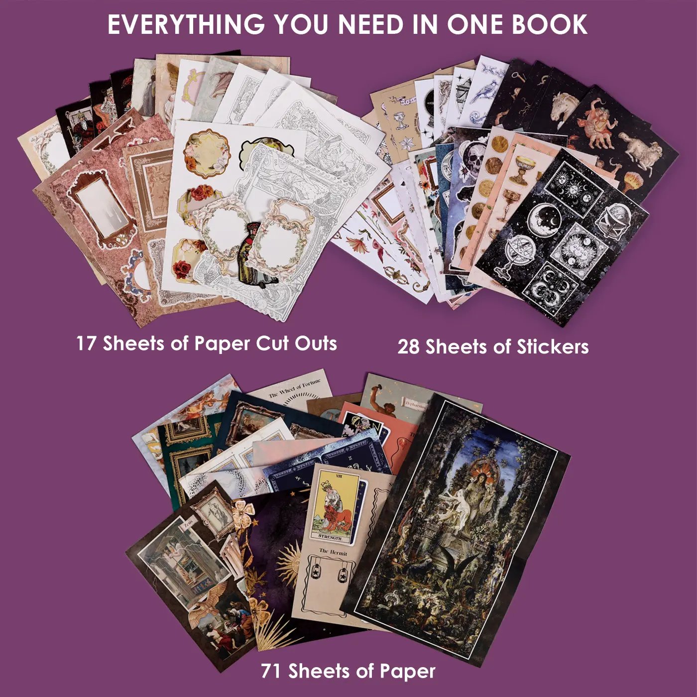 🧙🔮The Mystic Realm Collage Activity Book(✨200+ Pages)