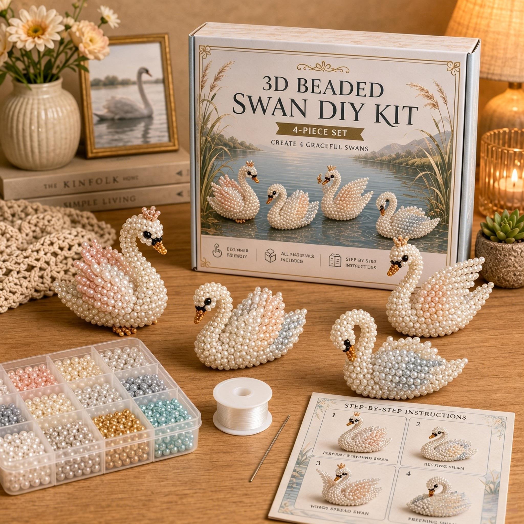 🧵✨ Tiny 3D Beaded Animal DIY Kit