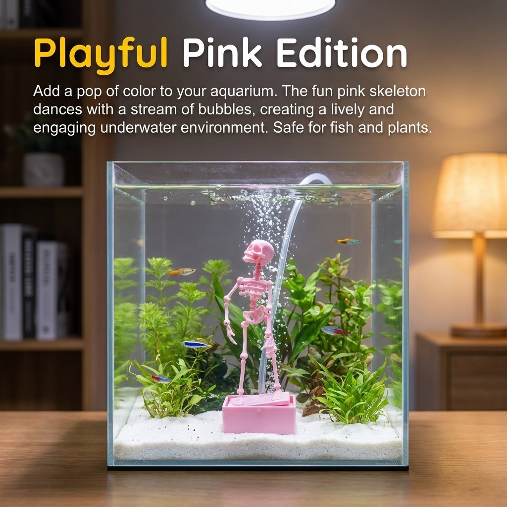 💀 Décoration d'aquarium « Squelette dansant » – Squelette de pirate · Décoration d'aquarium amusante ✨