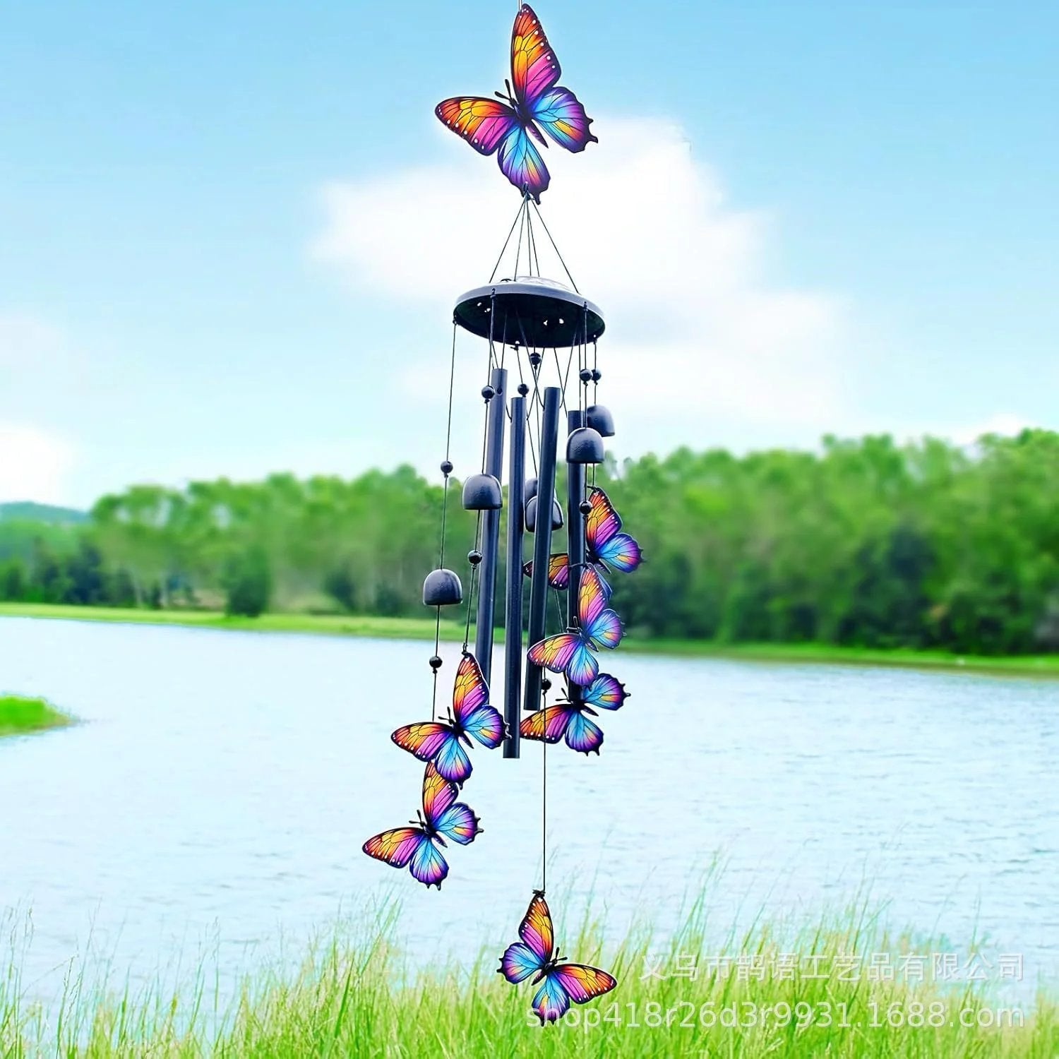 🐦Vintage Colorful Hummingbird Wind Chime with Metal Tubes and Bells