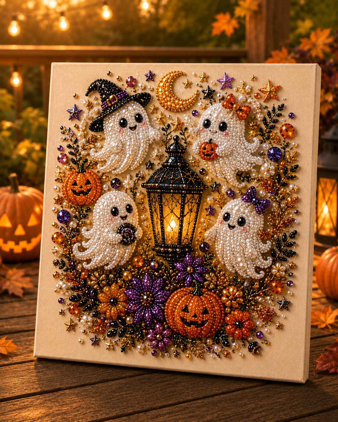 👻 Halloween Ghost Pearl Art DIY Kit