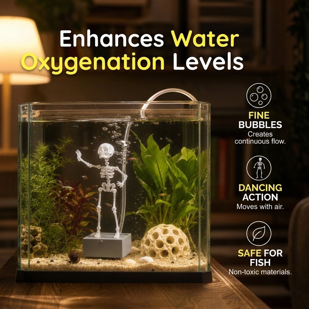 💀 Décoration d'aquarium « Squelette dansant » – Squelette de pirate · Décoration d'aquarium amusante ✨