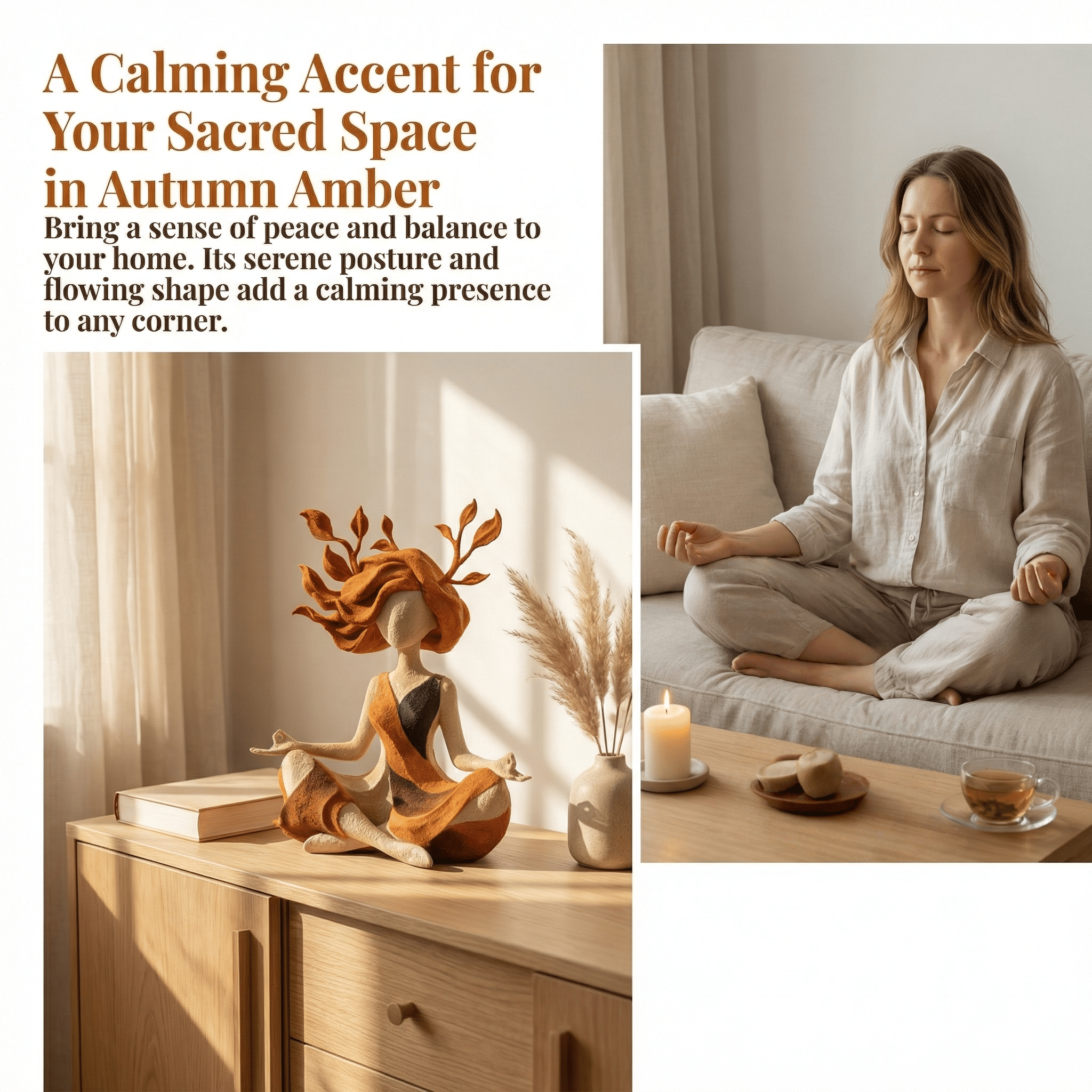 🔥LAST DAY 49% OFF- 🧘Serenity Growth | Inner Harmony Sculptural Figurine 🌙