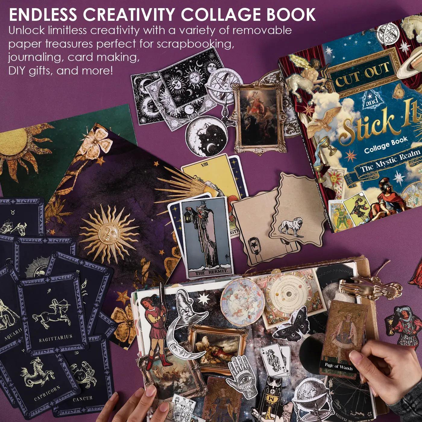 🧙🔮The Mystic Realm Collage Activity Book(✨200+ Pages)