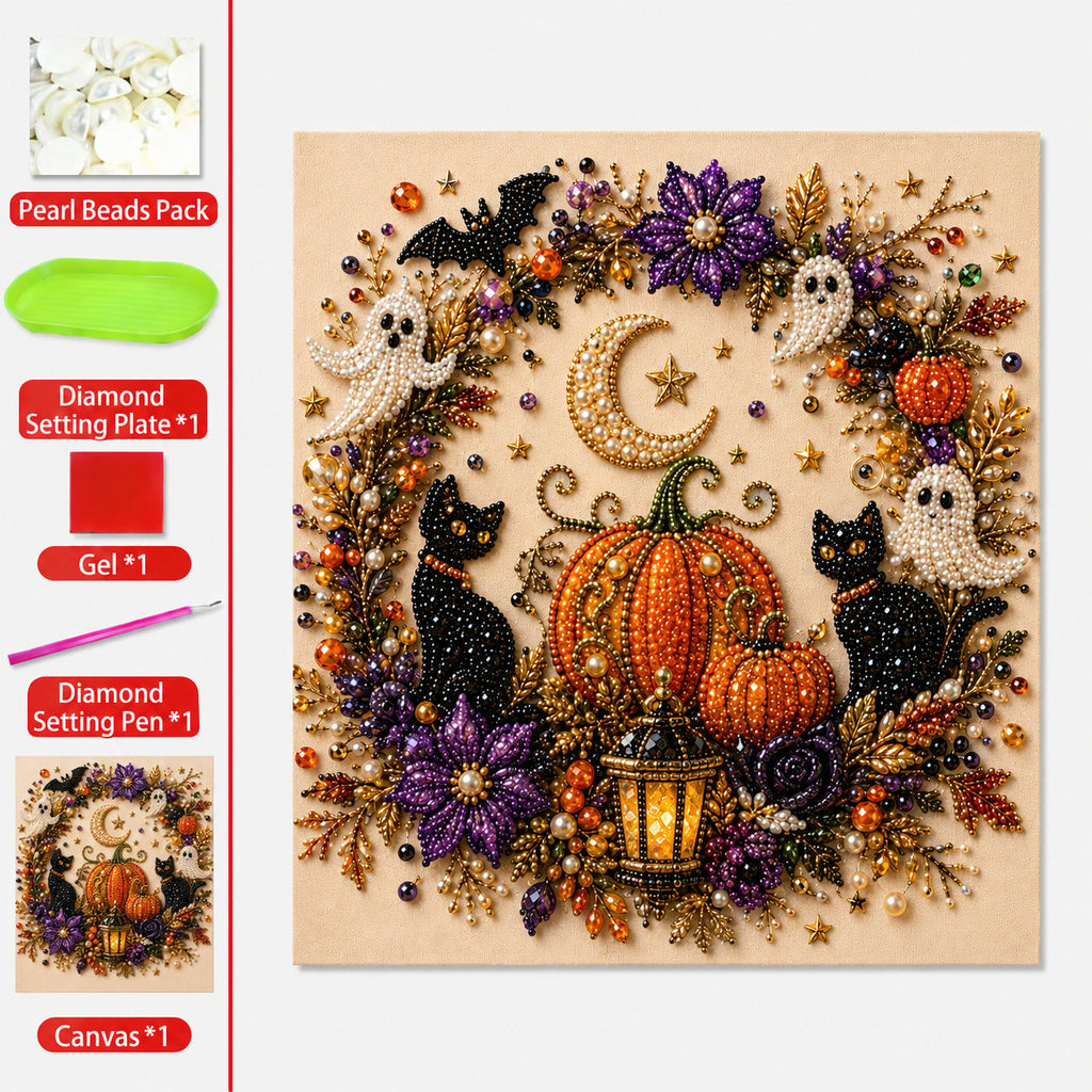 👻 Halloween Ghost Pearl Art DIY Kit