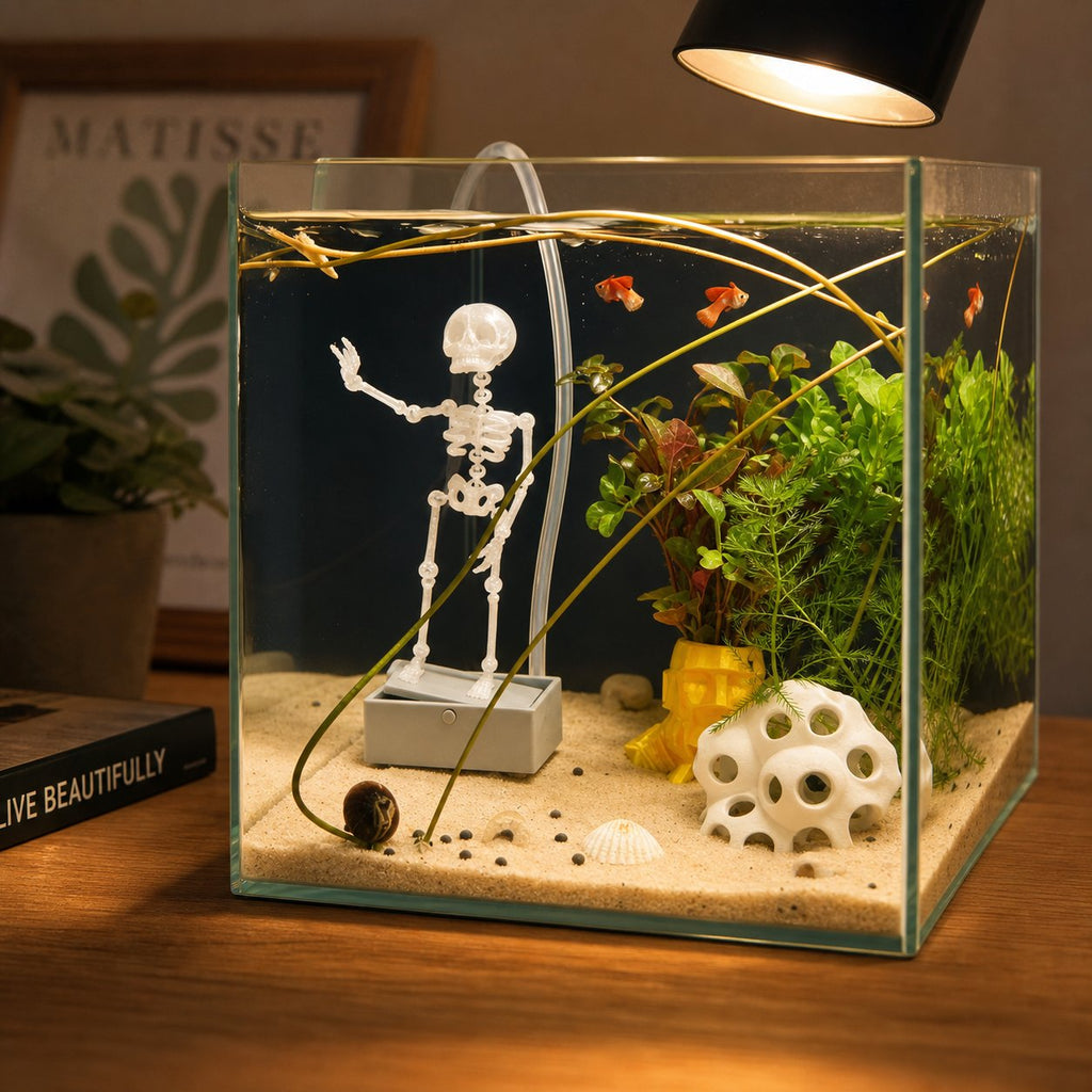 💀 Décoration d'aquarium « Squelette dansant » – Squelette de pirate · Décoration d'aquarium amusante ✨