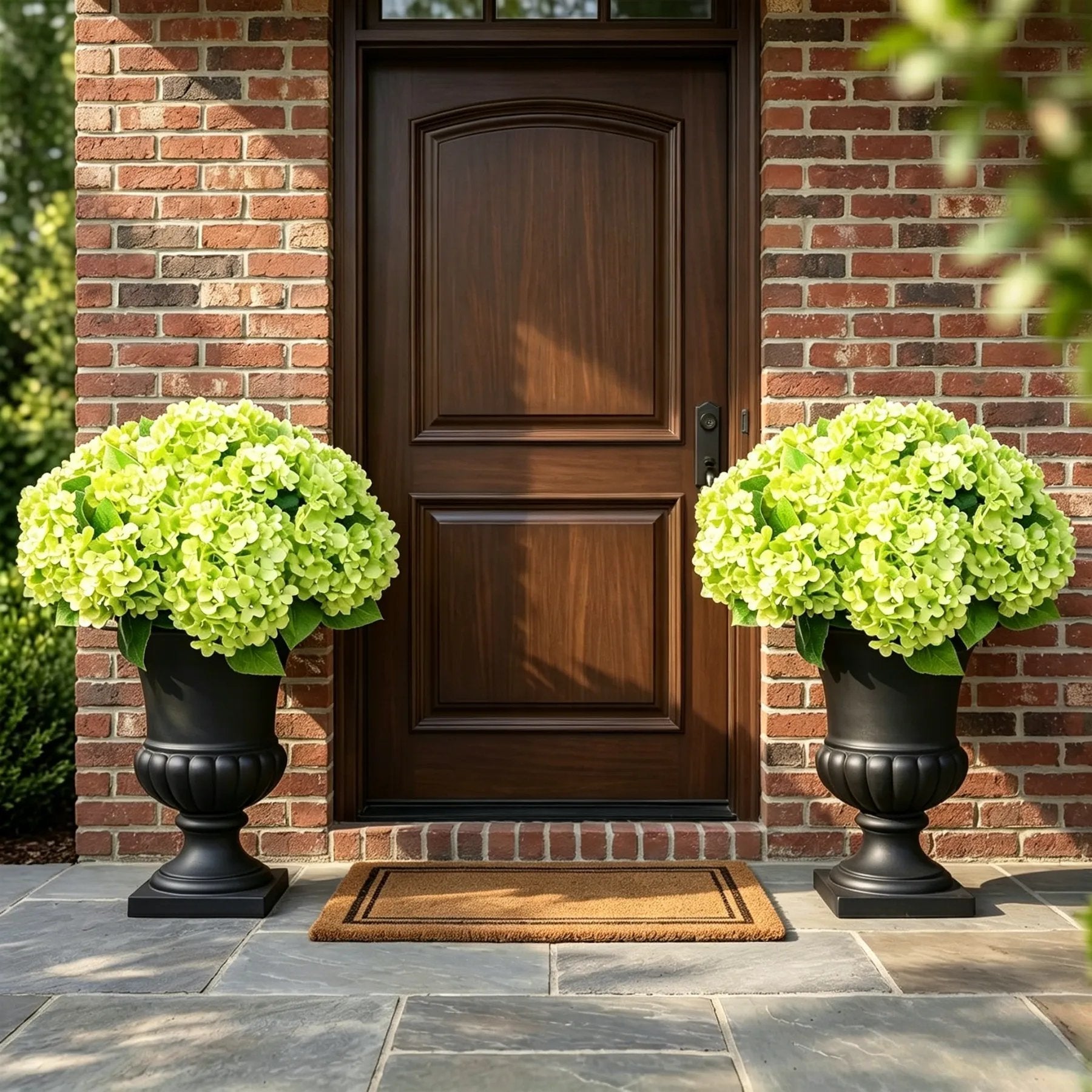 🌼Artificial Hydrangea Flowers for Outdoors – Low-Maintenance Faux Flower Bouquet for Porch, Patio & Garden Decor💐🌸