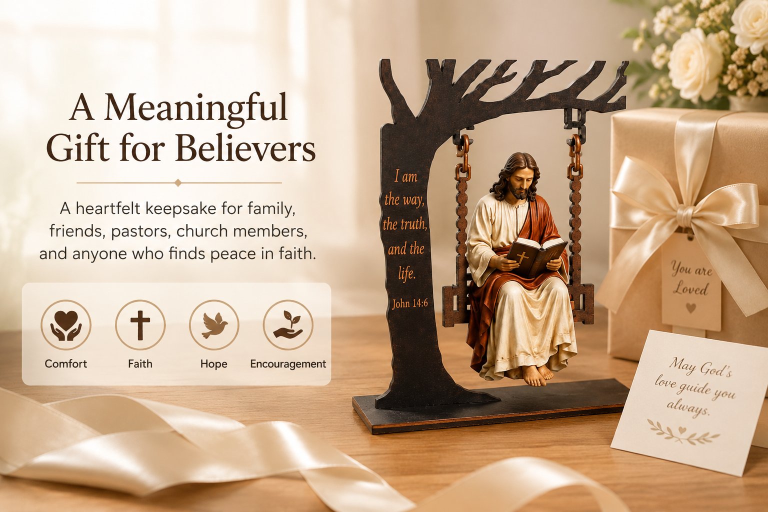 🔥Last Day 49% OFF - ✝️📚Christian Jesus Swing Ornament