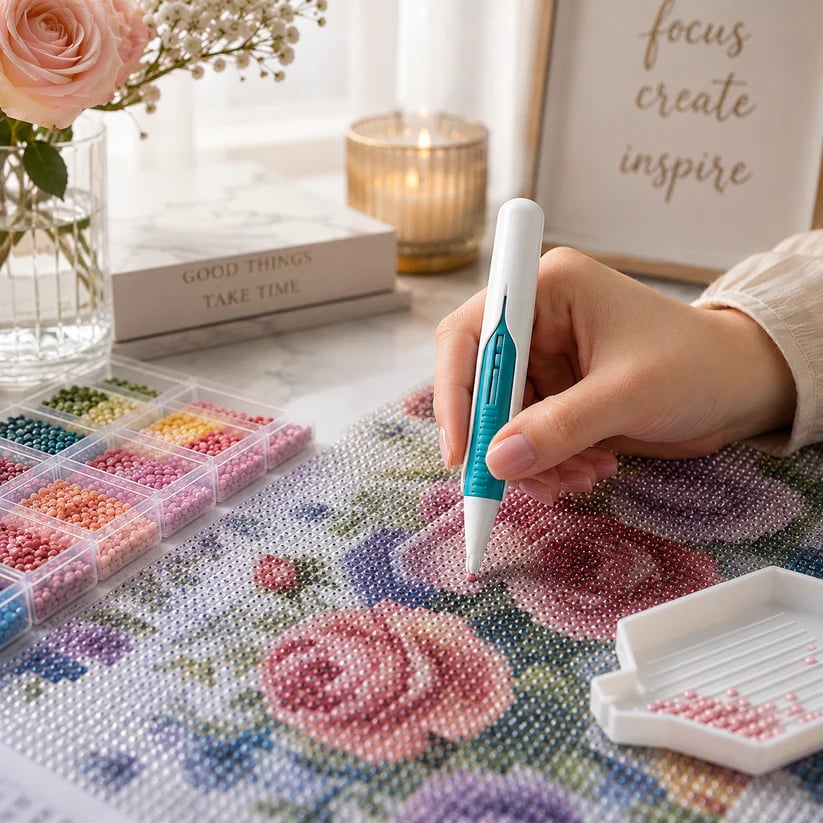 Automatic diamond painting bead dispenser