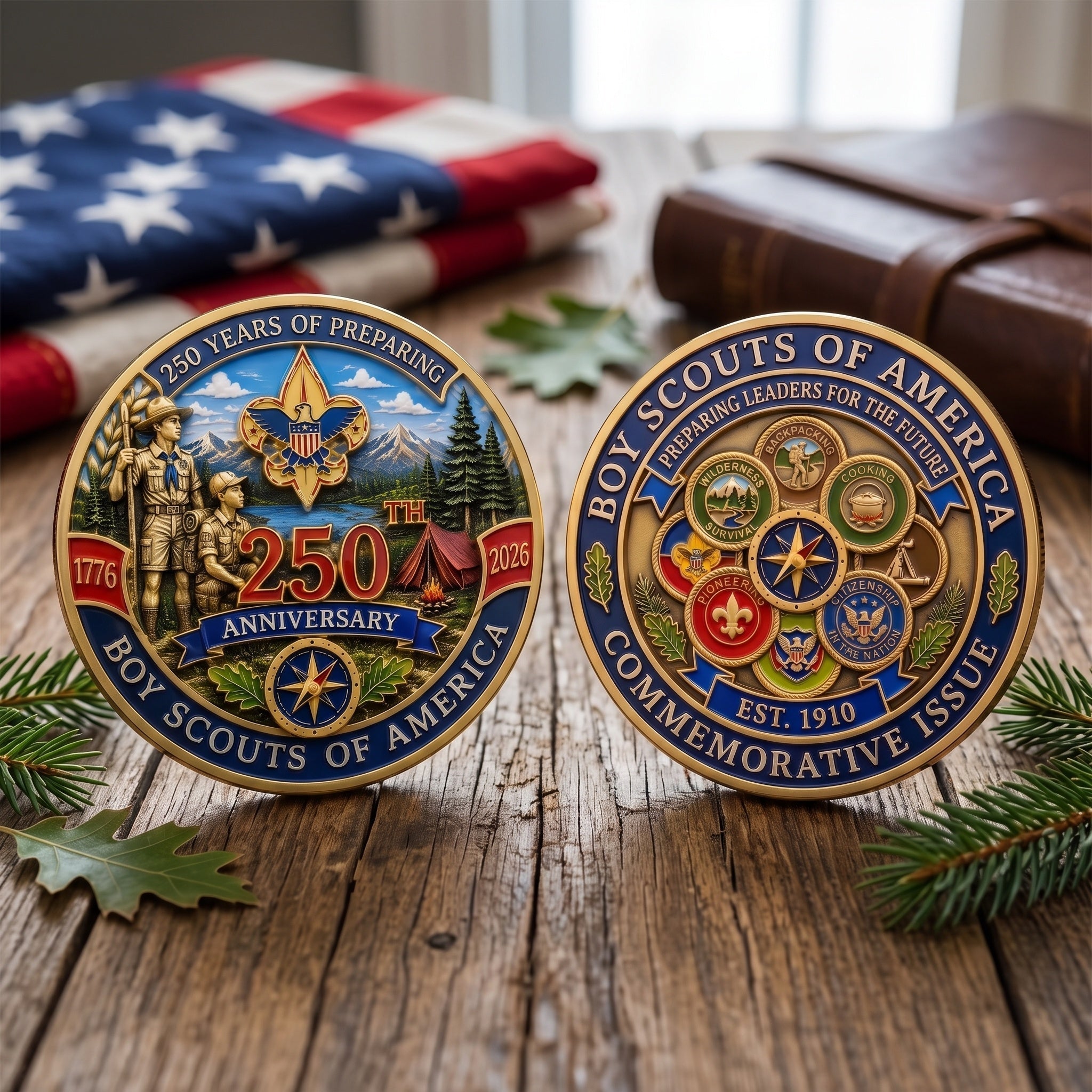 🇺🇸 Last Day Promo: 49% OFF 🎖️ - BSA 250th Anniversary Commemorative Challenge Coin⚜️
