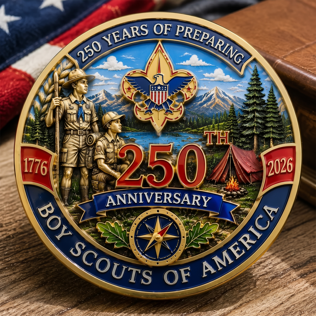 🇺🇸 Last Day Promo: 49% OFF 🎖️ - BSA 250th Anniversary Commemorative Challenge Coin⚜️