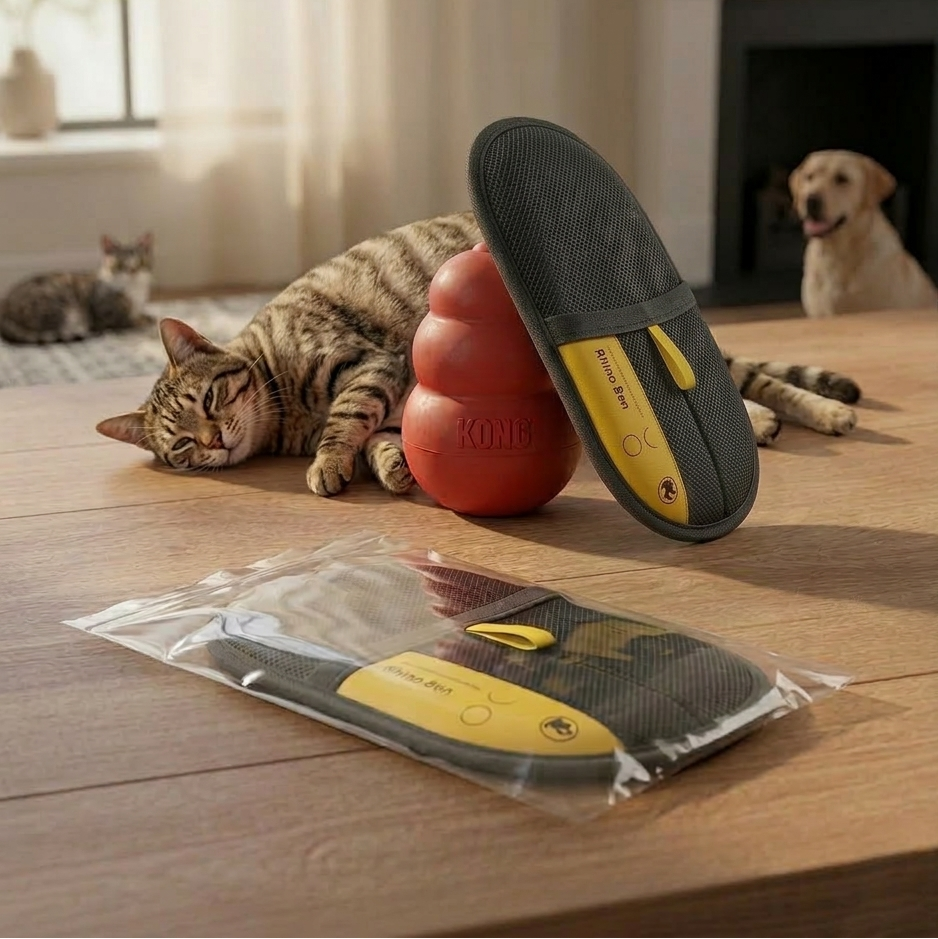 Pet Hair Removal Glove for Dogs & Cats