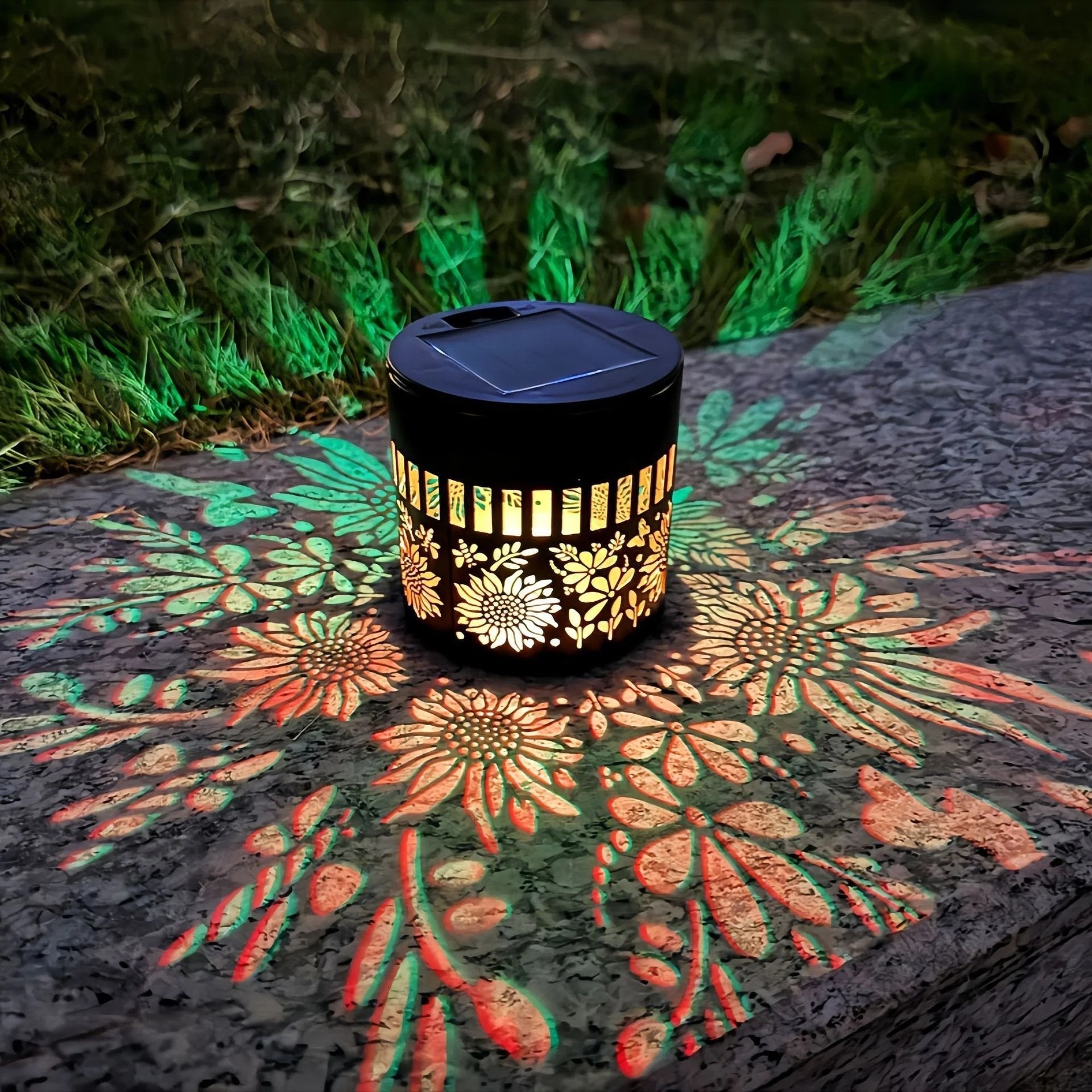 🎁2026 New Arrivals 50% OFF💥Solar Mandala Wall Light Outdoor Garden Fence Projector Lamp Patio Ambient Decor