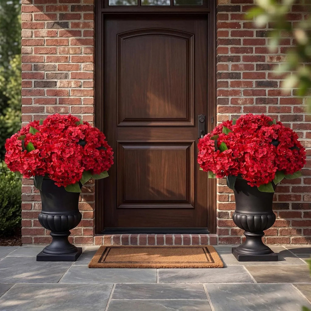 🌼Artificial Hydrangea Flowers for Outdoors – Low-Maintenance Faux Flower Bouquet for Porch, Patio & Garden Decor💐🌸