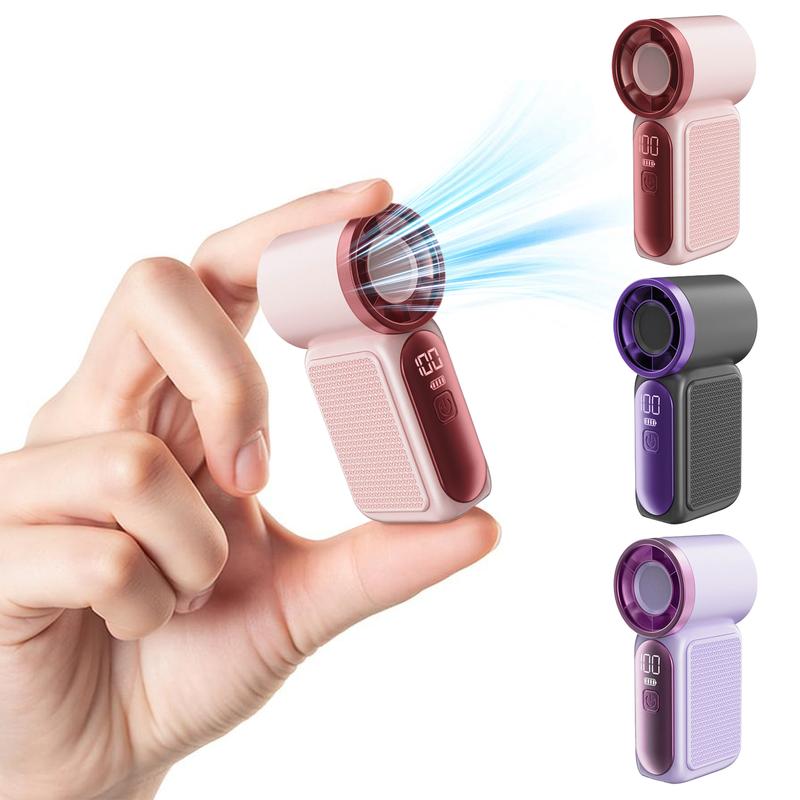 💨 Mini Handheld Fan with LED Display|  🧊6 speeds, 10.7 hours of cool| Weighs nothing – goes anywhere