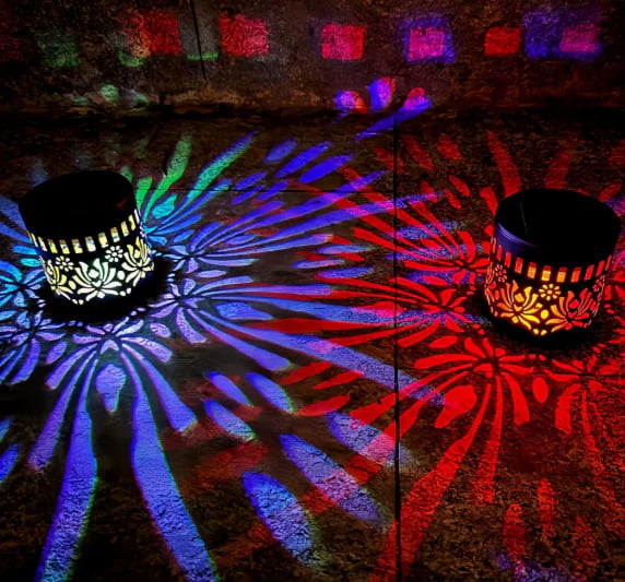 🎁2026 New Arrivals 50% OFF💥Solar Mandala Wall Light Outdoor Garden Fence Projector Lamp Patio Ambient Decor