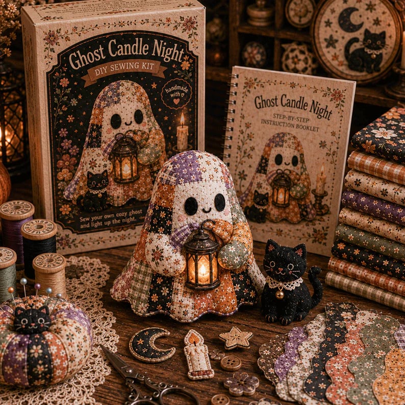 🔥49% Off Last Day - 👻 Little Ghost’s Cozy Halloween DIY Patchwork Kit