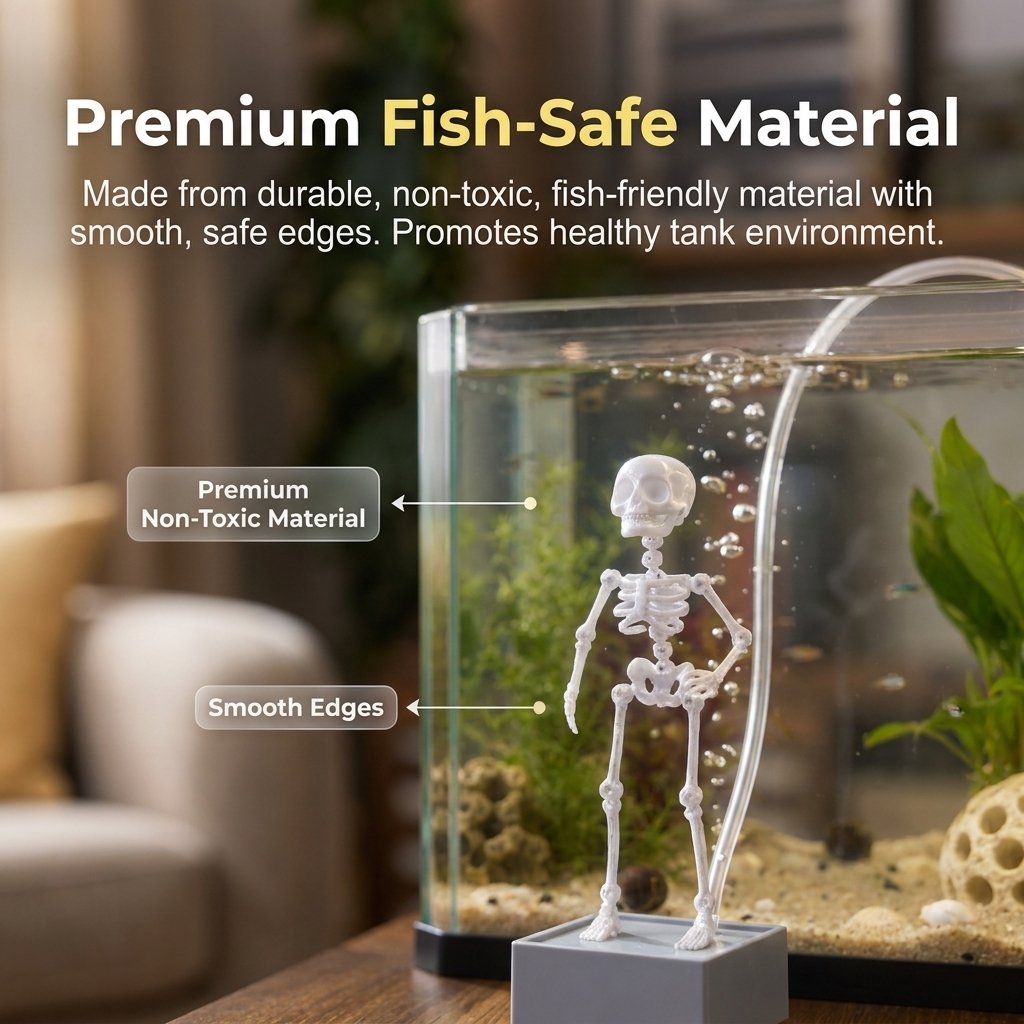 💀 Décoration d'aquarium « Squelette dansant » – Squelette de pirate · Décoration d'aquarium amusante ✨