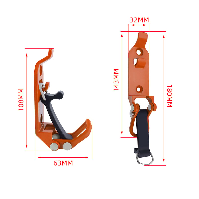 Heavy-duty zinc alloy quick-release mounting brackets