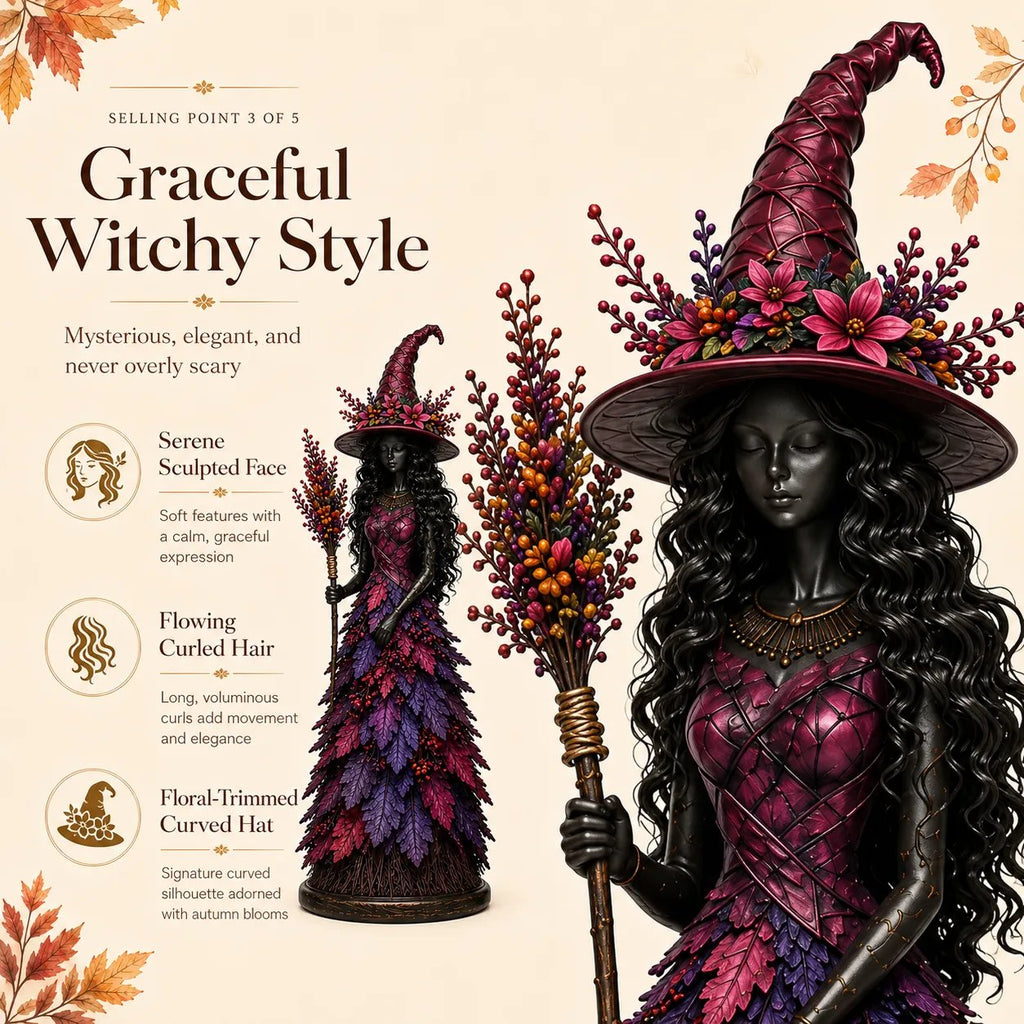 💥LAST DAY: 49% OFF - 🧙 Enchanted Autumn Witch Figurine (📦Buy 2, get free shipping)