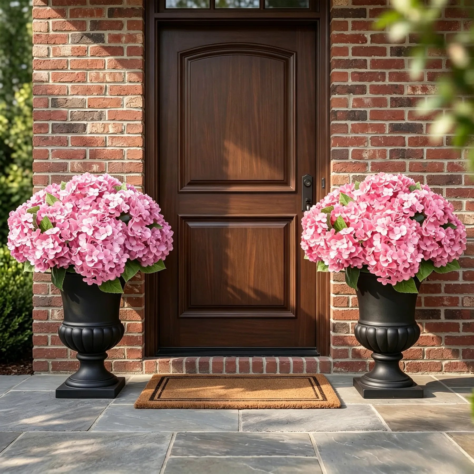 🌼Artificial Hydrangea Flowers for Outdoors – Low-Maintenance Faux Flower Bouquet for Porch, Patio & Garden Decor💐🌸