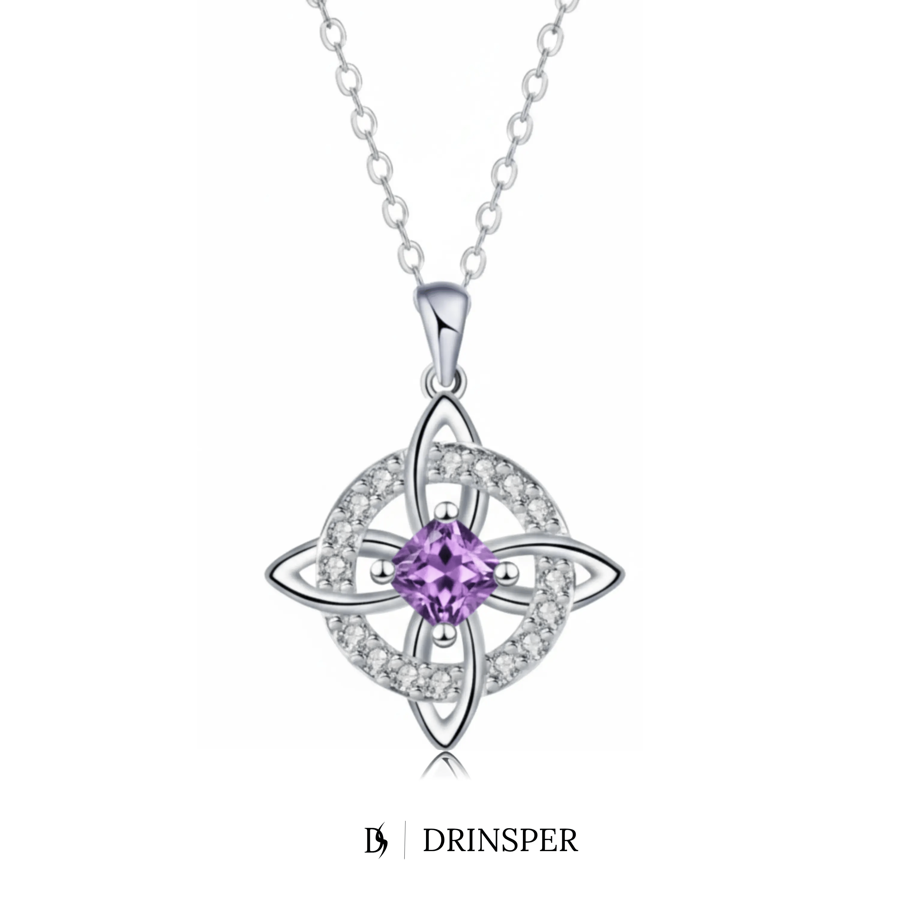 Mystical Birthstone Witches Knot Necklace – Natural Crystal🔮💞Protect Your Loved Ones