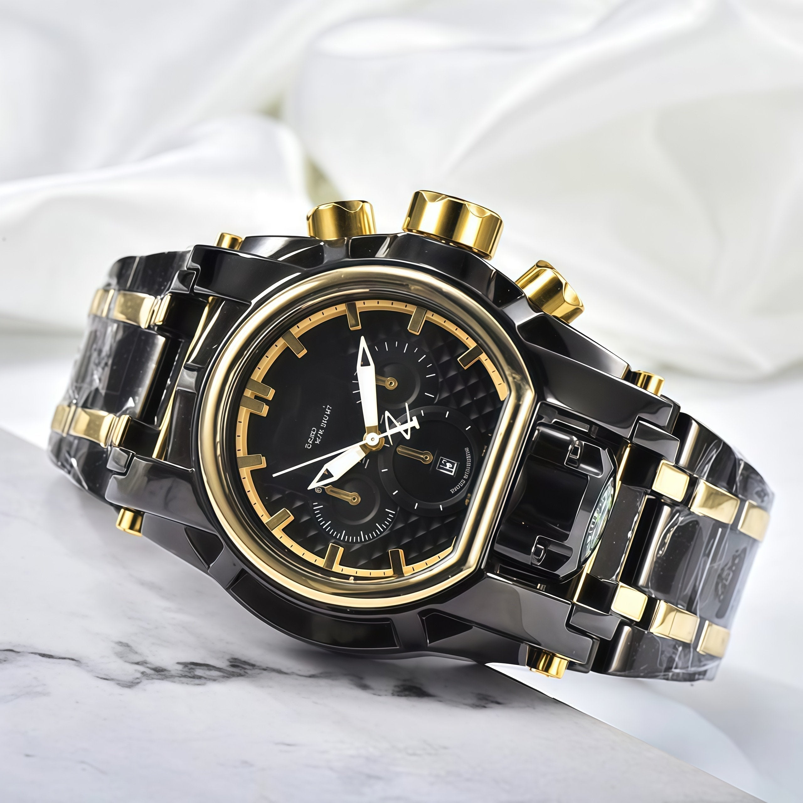 Large dial compass sports watch⌚️Fashion Casual Stainless Steel Wristwatch