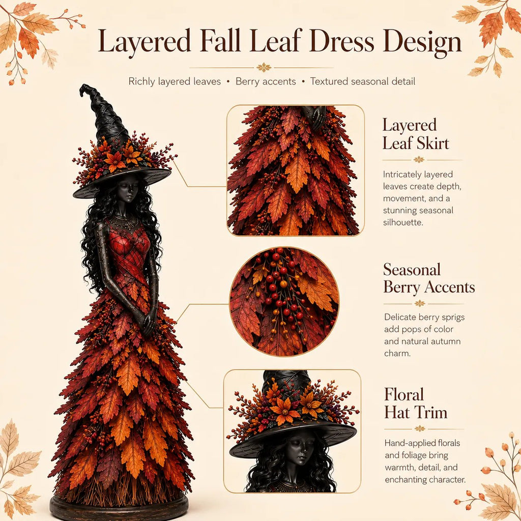 💥LAST DAY: 49% OFF - 🧙 Enchanted Autumn Witch Figurine (📦Buy 2, get free shipping)