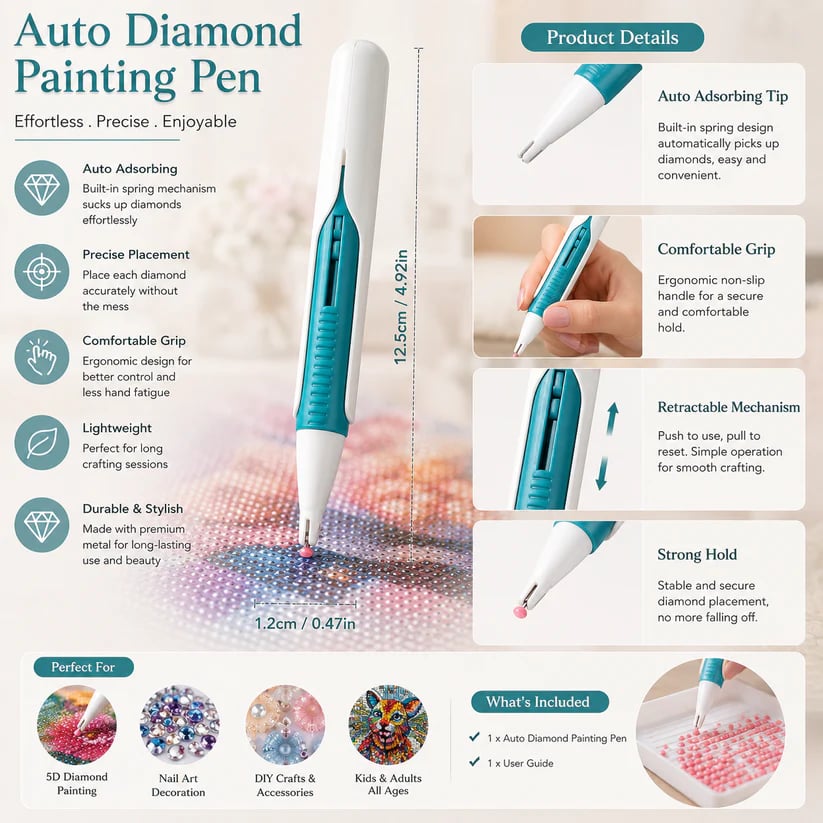 Automatic diamond painting bead dispenser