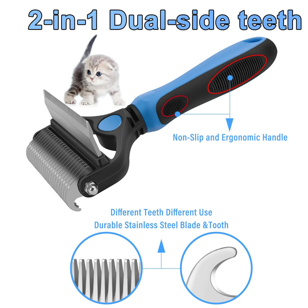 🐾  Last Day Special Price!  🏆 Professional Deshedding Tool For Dogs And Cats – Gentle On Skin, Efficient Grooming & Comfortable Grip Design ✂️