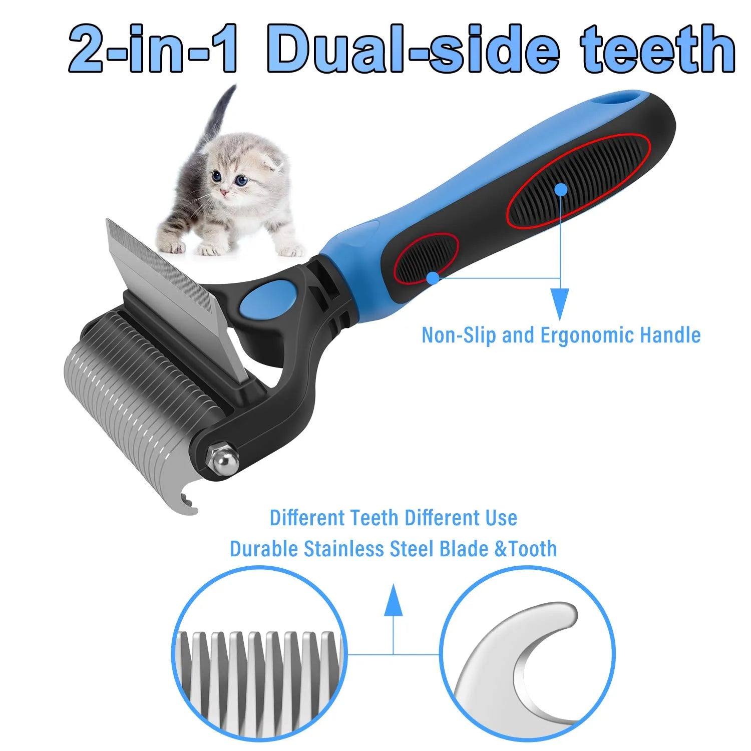 🐾  Last Day Special Price!  🏆 Professional Deshedding Tool For Dogs And Cats – Gentle On Skin, Efficient Grooming & Comfortable Grip Design ✂️