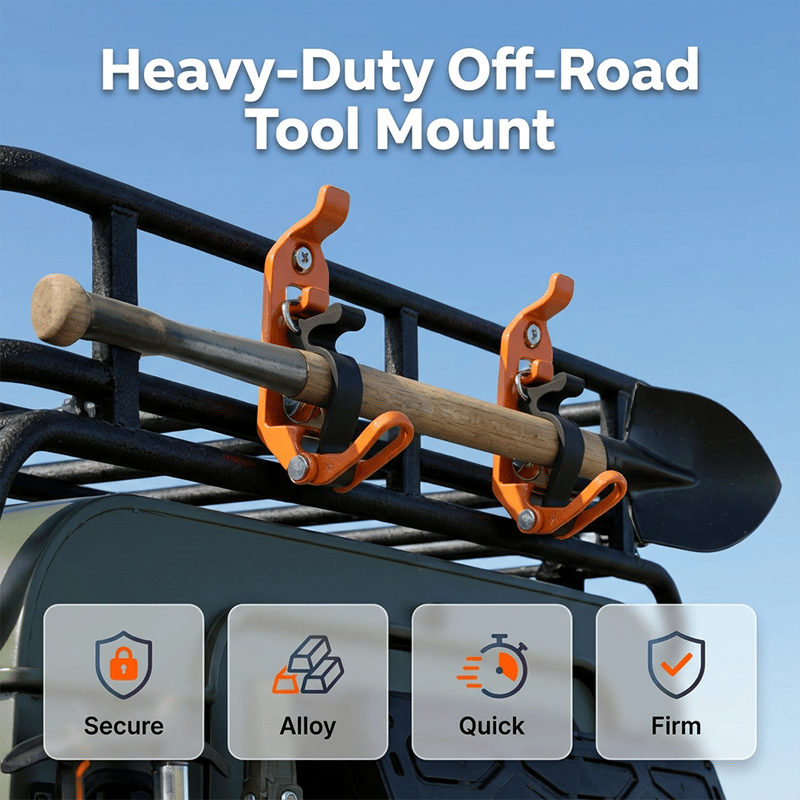 Heavy-duty zinc alloy quick-release mounting brackets