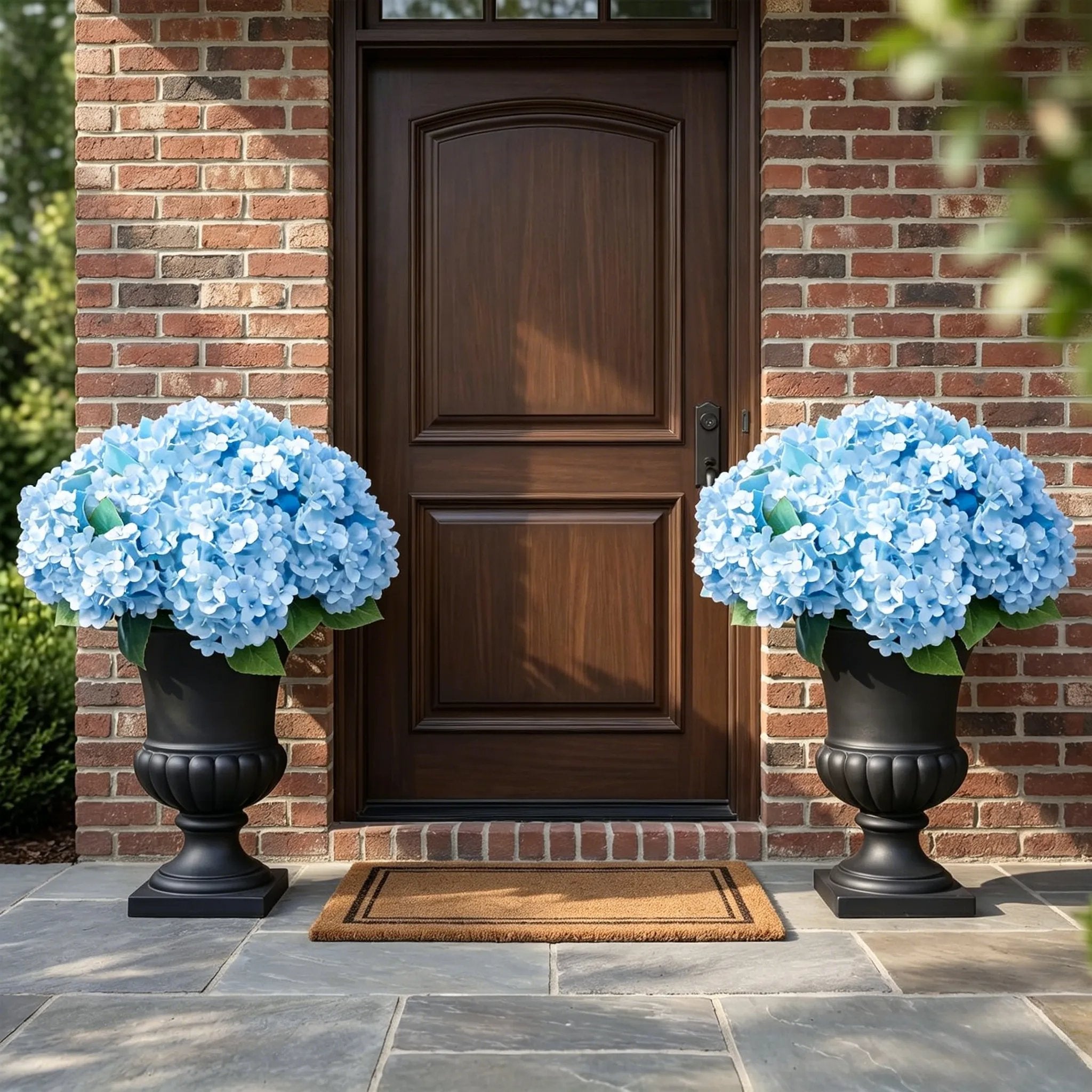 🌼Artificial Hydrangea Flowers for Outdoors – Low-Maintenance Faux Flower Bouquet for Porch, Patio & Garden Decor💐🌸