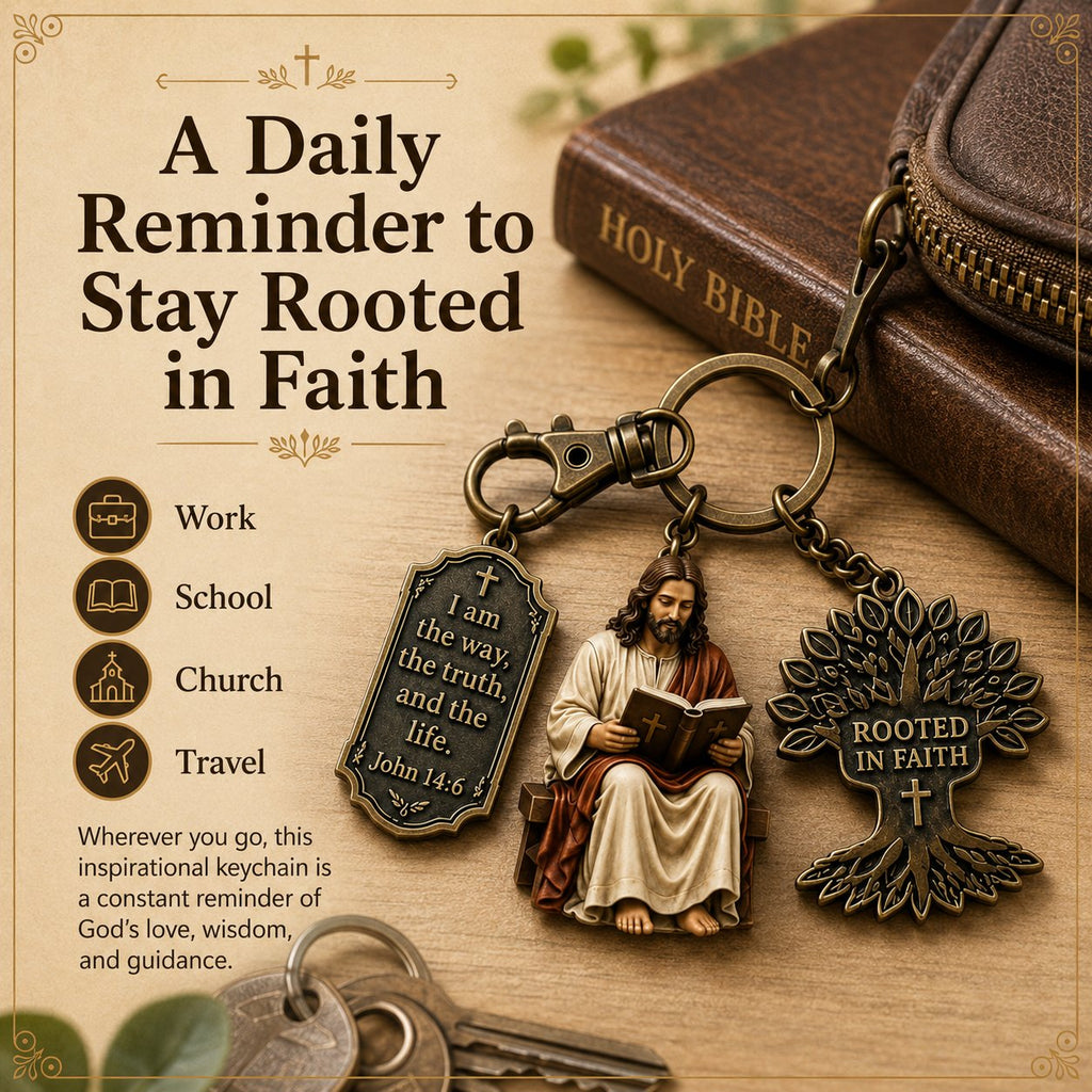 🔥LAST DAY 49% OFF - ✝Jesus Reading Keychain