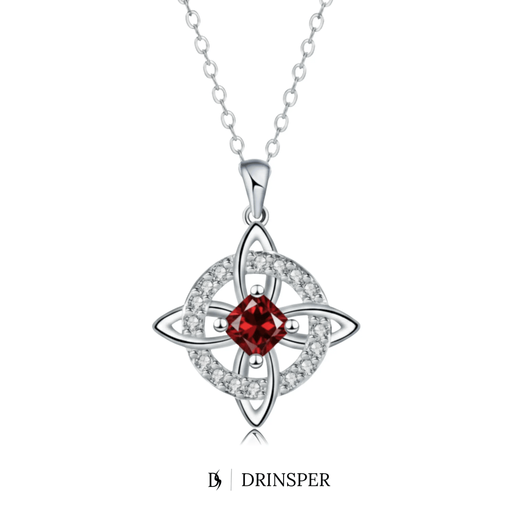 Mystical Birthstone Witches Knot Necklace – Natural Crystal🔮💞Protect Your Loved Ones