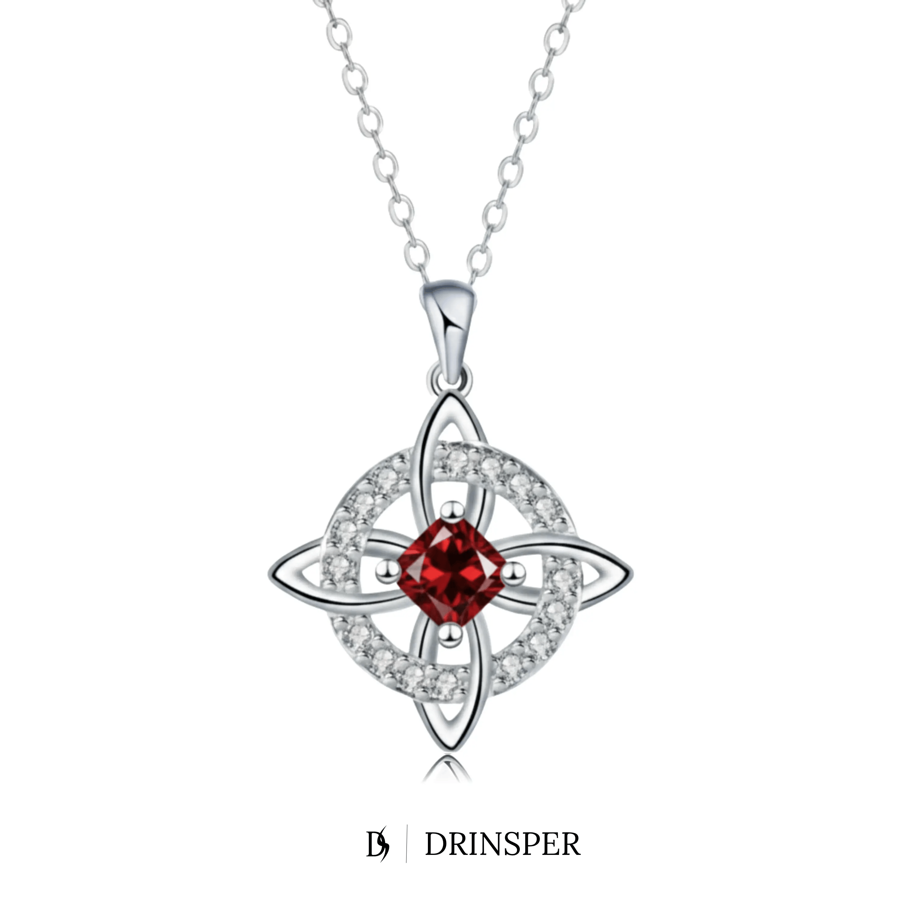 Mystical Birthstone Witches Knot Necklace – Natural Crystal🔮💞Protect Your Loved Ones