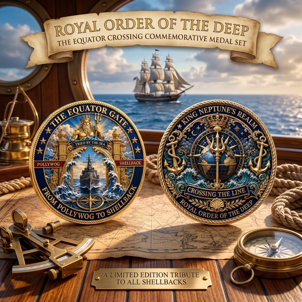 👑King Neptune’s Realm Commemorative Naval Metal Medal