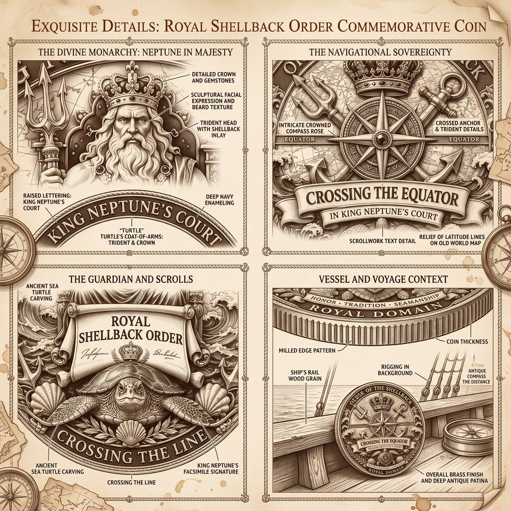 👑King Neptune’s Realm Commemorative Naval Metal Medal